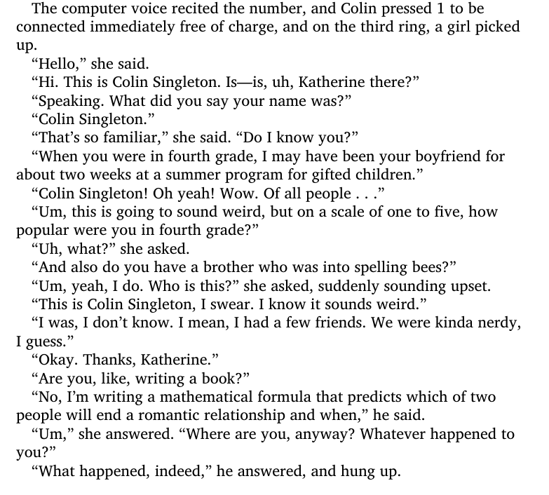 An Abundance of Katherines book cover